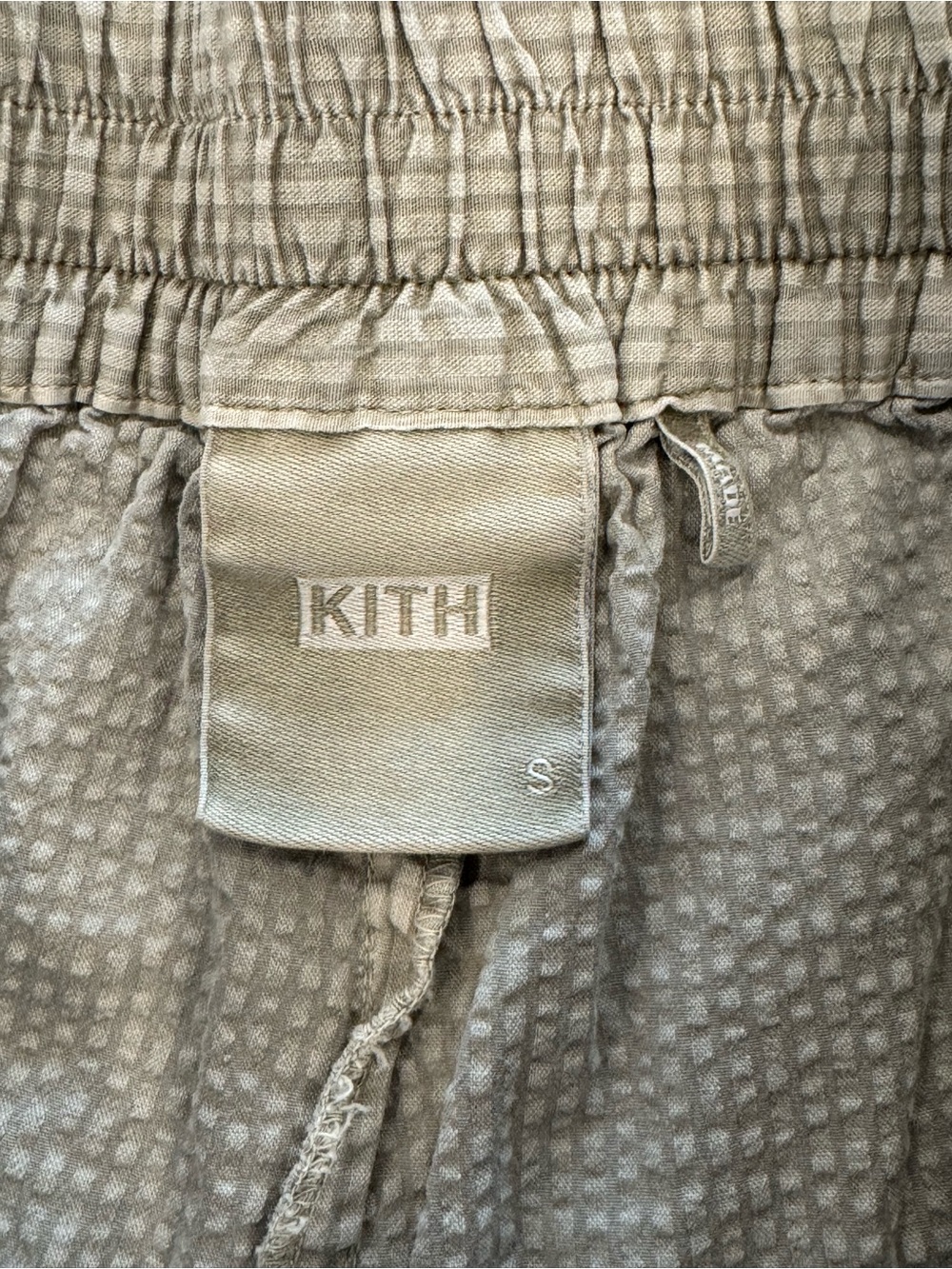 Kith Shorts | Kith Ida Seersucker Boxer Shorts Sage Stripe- Size Small - Picture 4 of 5